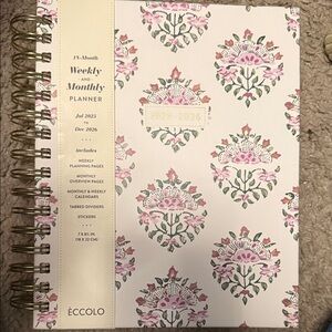 Eccolo Pink and Gold Floral Planner 18 Month